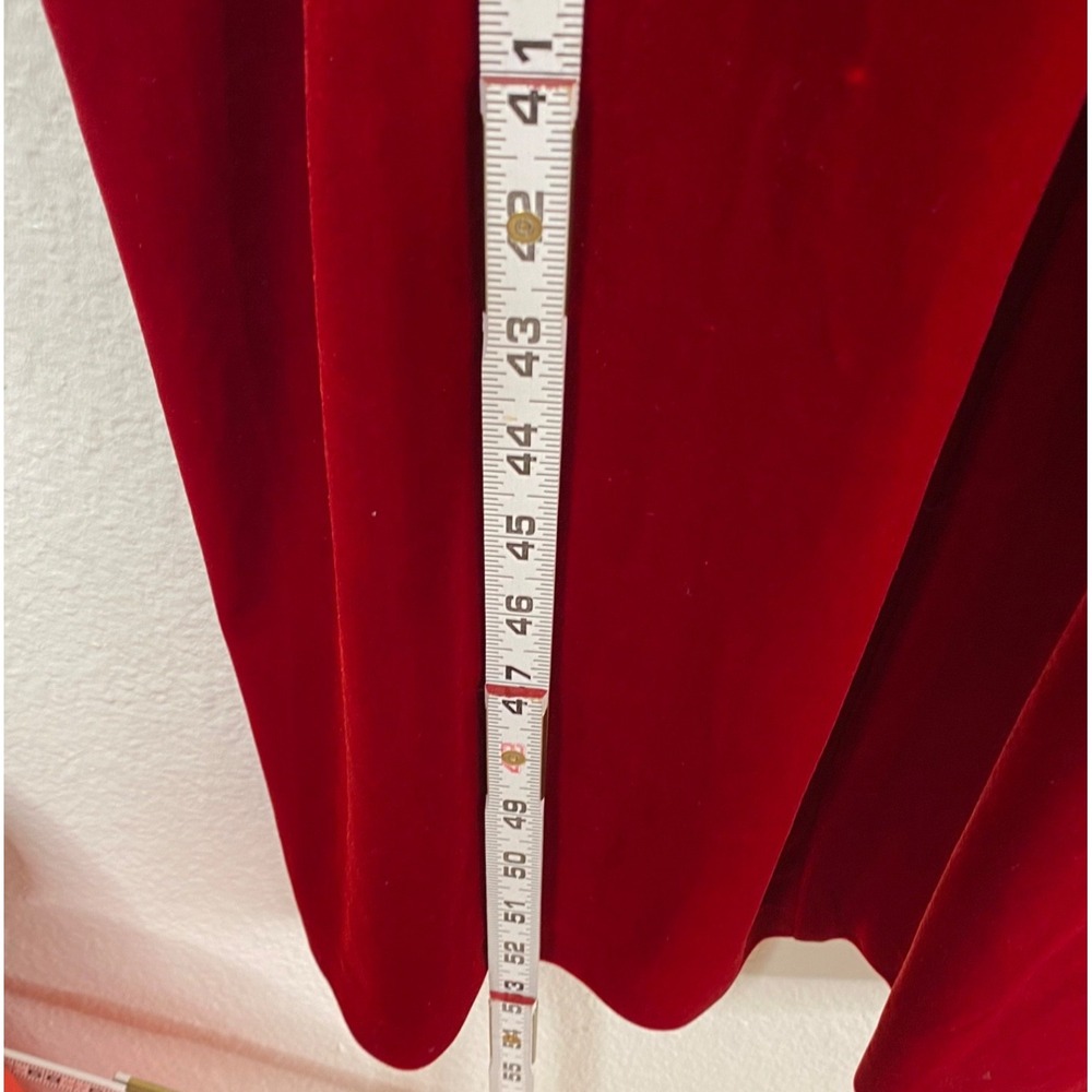 Coldwater Creek Women's Velvet Long Short Sleeves Holiday Dress Red Size 12 - Picture 12 of 13